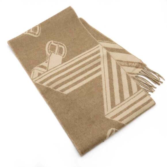 HERMES Authentic Brown Scarf - Picture 4 of 8